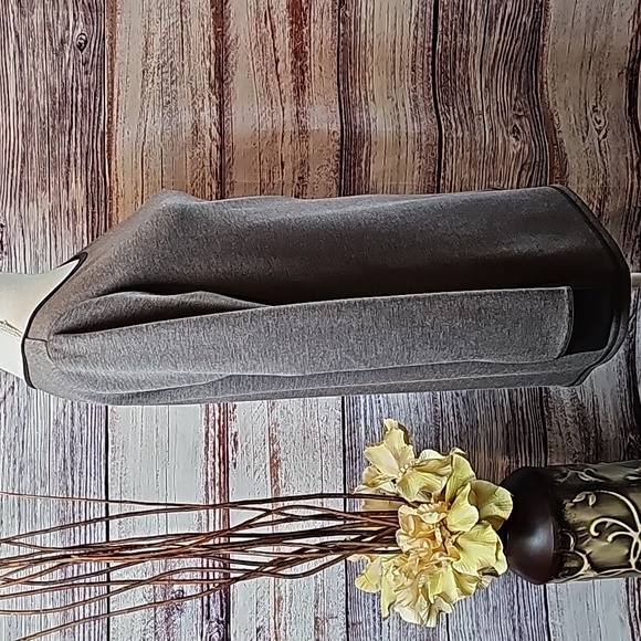 NWOT LINEA LEISURE BY LOUIS DELL'OLIO GRAY & BLACK LONG SLEEVE PULLOVER TOP - Picture 7 of 12